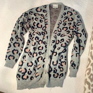 Pink Lily Leopard Cardigan